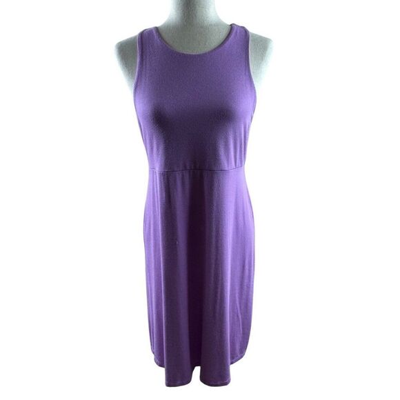 Athleta Women Santorini High Neck A-Line Dress Purple Sleeveless Size Medium - Picture 2 of 12